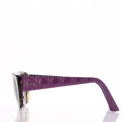 Christian Dior Lambskin Cannage Dior Lady 2R Sunglasses Havana Purple 3 of 6