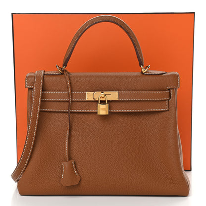 Hermes Togo Kelly Retourne 32 Gold 12 of 12