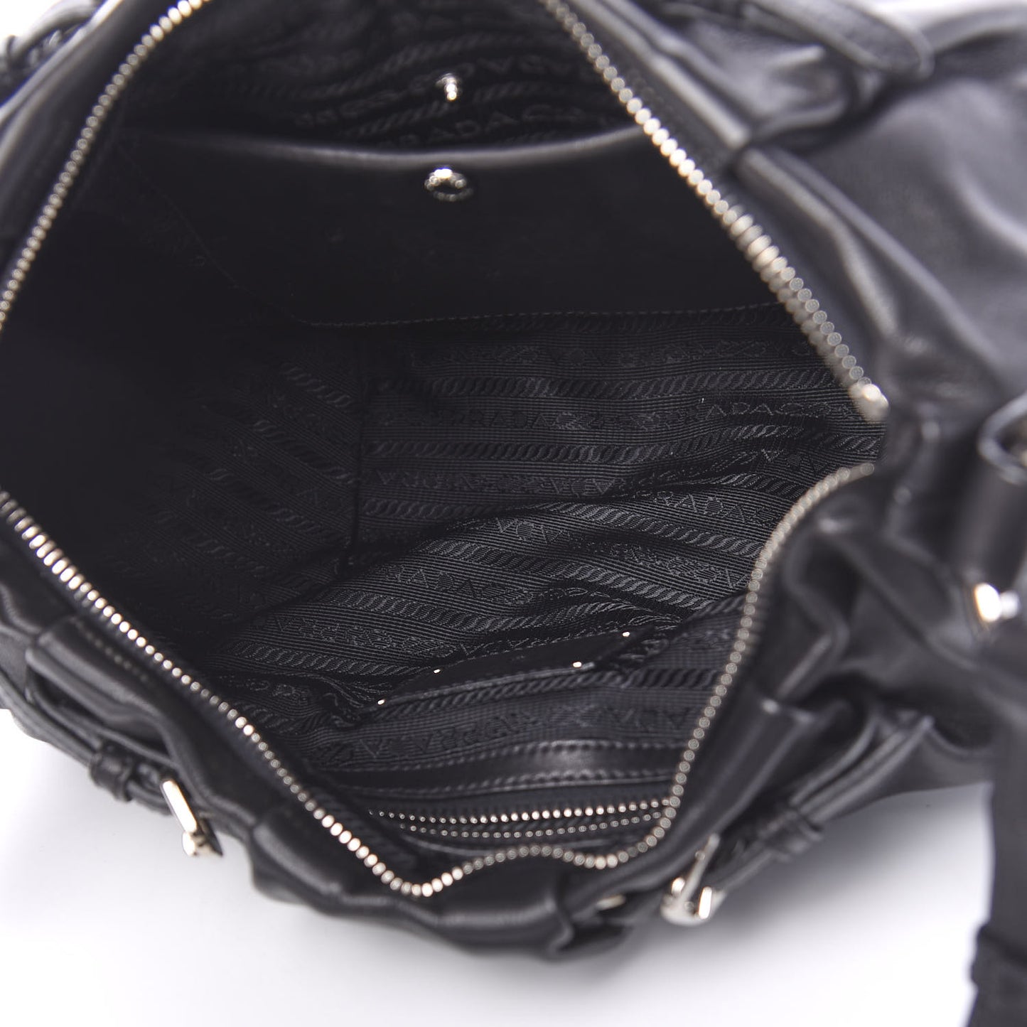 Soft Calfskin Pleated Hobo Black