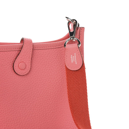 Hermes Taurillon Clemence Amazone Evelyne TPM Rose Azalee Rouge Pivoine 10 of 12