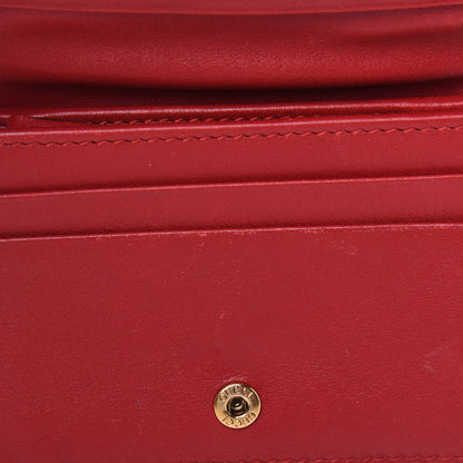 Gucci Calfskin Matelasse GG Marmont Card Case Wallet Hibiscus Red 8 of 19