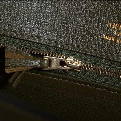 Hermes Tadelakt Ghillies Birkin 35 Vert Veronese 7 of 25