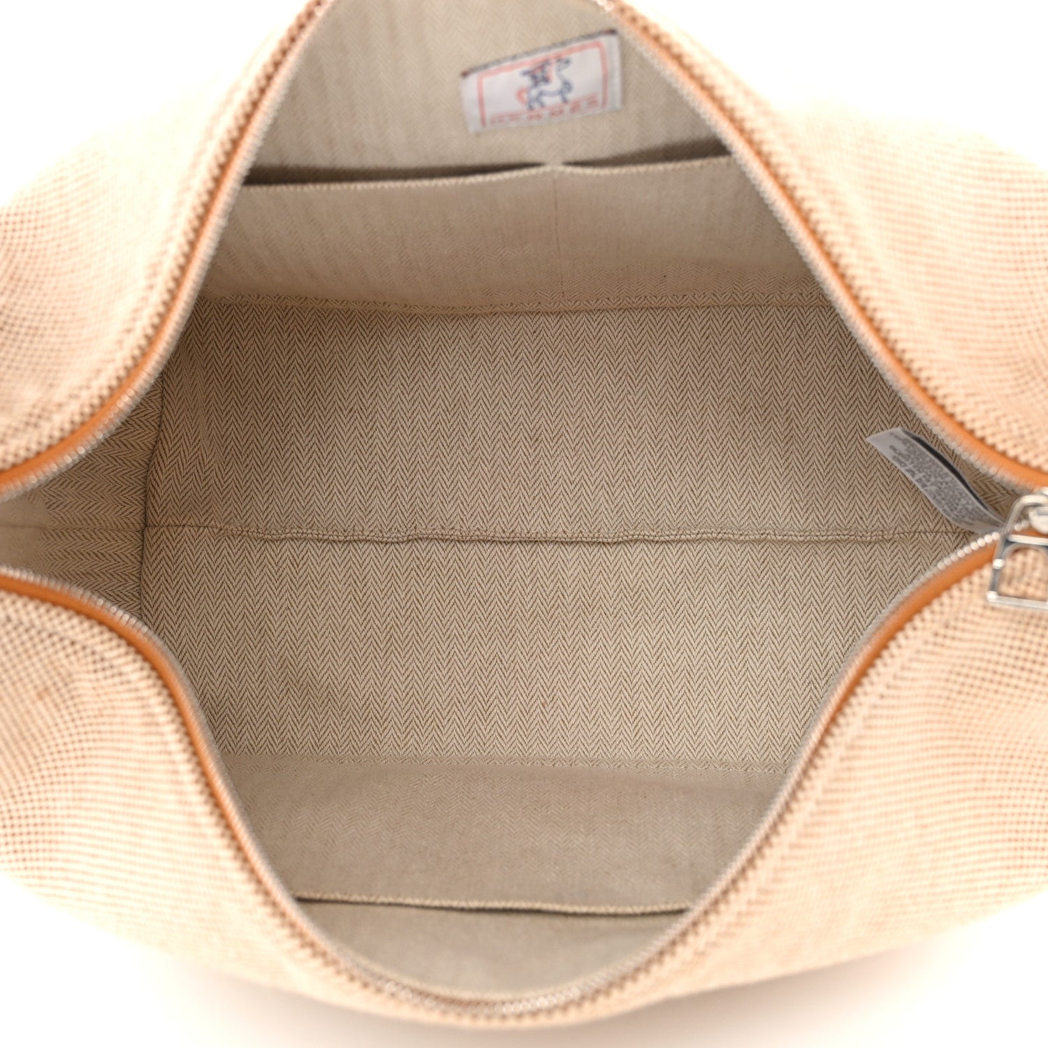 Hermes Canvas Large Bride-A-Brac Cabriole Case Biscuit 5 of 12