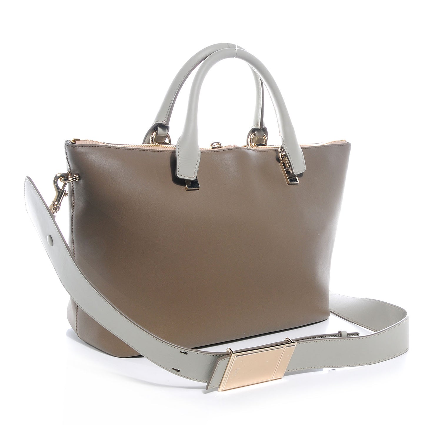 Calfskin Small Baylee Tote Pearl Grey