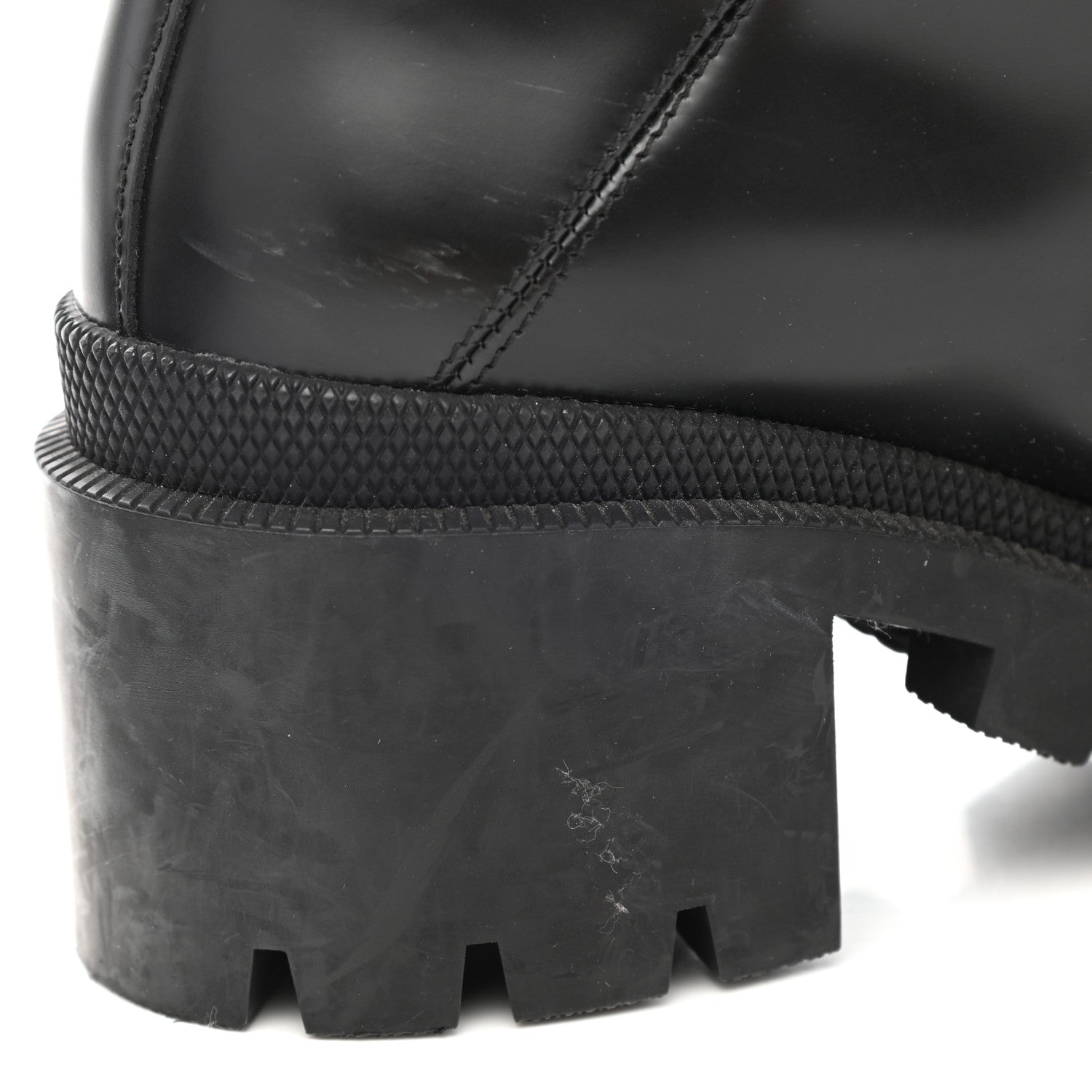 Gucci Calfskin Sylvie Web Lace Up Combat Boots 36.5 Black 17 of 18