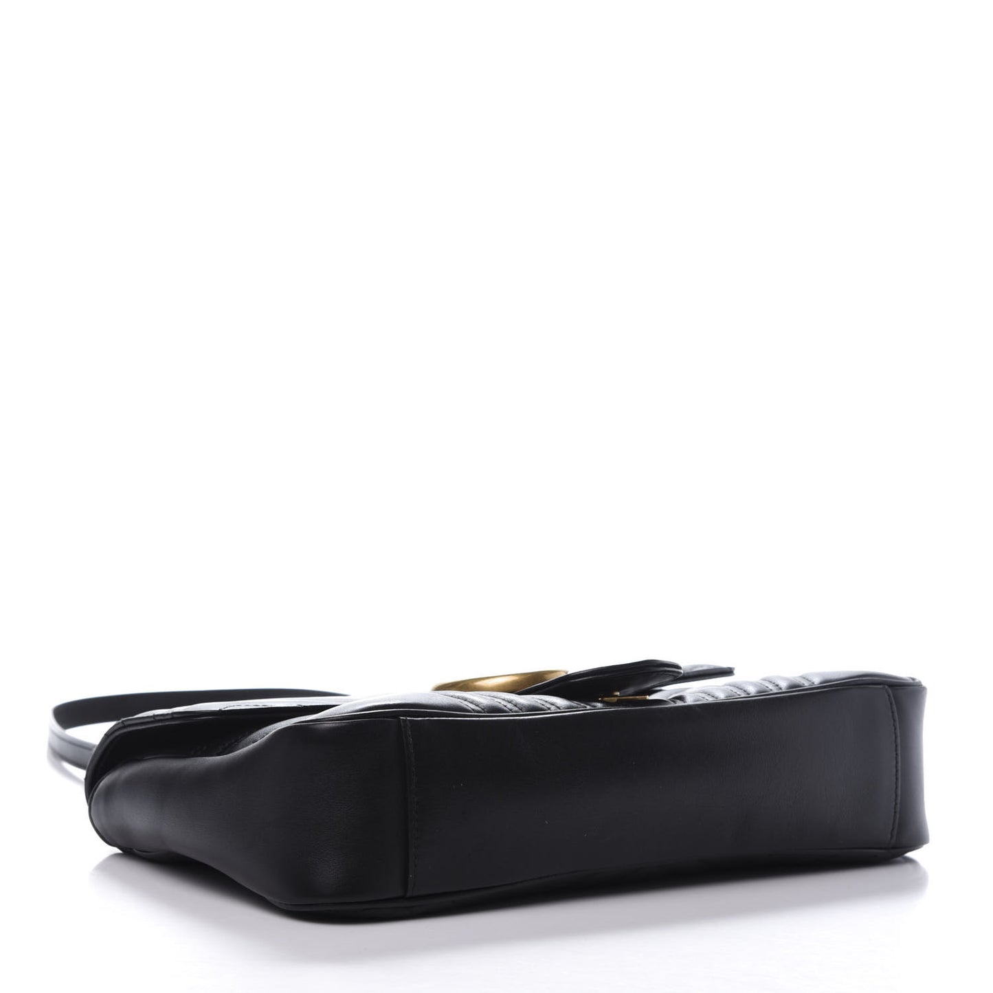 Calfskin Matelasse Medium GG Marmont Shoulder Bag Black