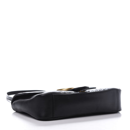 Gucci Calfskin Matelasse Medium GG Marmont Shoulder Bag Black 4 of 14