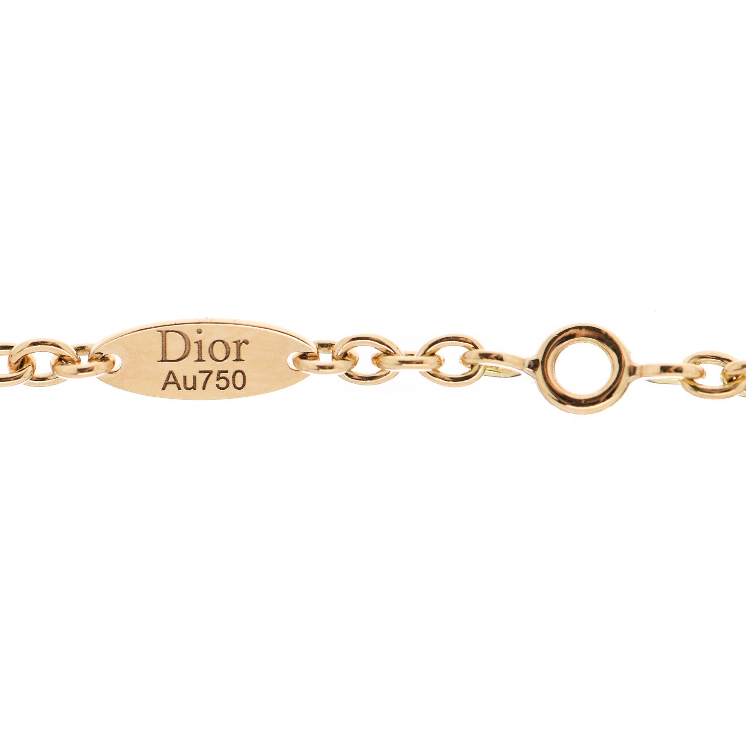 Christian Dior 18K Yellow Gold Diamond Mother of Pearl Rose Des Vents Medallion Necklace 6 of 8