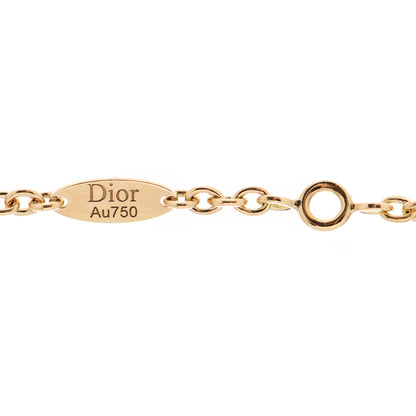 Christian Dior 18K Yellow Gold Diamond Mother of Pearl Rose Des Vents Medallion Necklace 6 of 8
