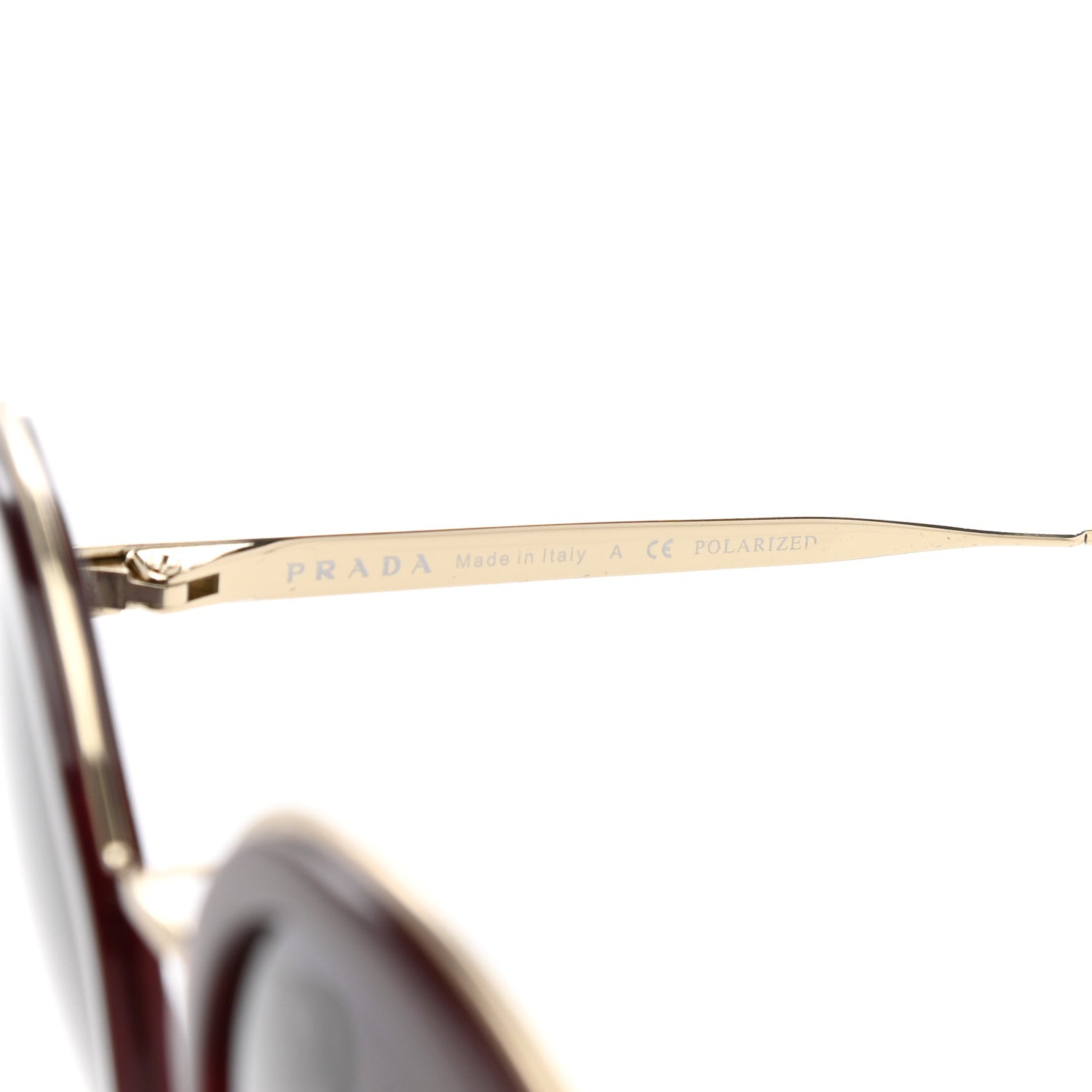 Prada Round Frame Sunglasses SPR 50T Red 5 of 7