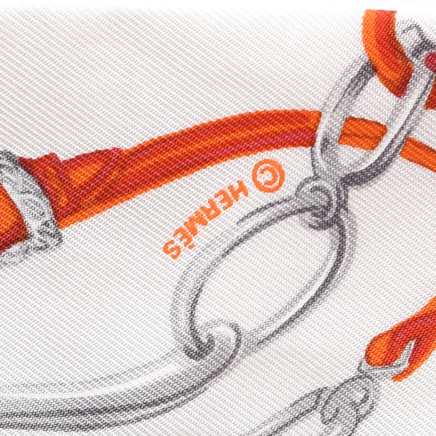 Hermes Silk Brides De Gala Twilly Blanc Orange Rouge 6 of 6