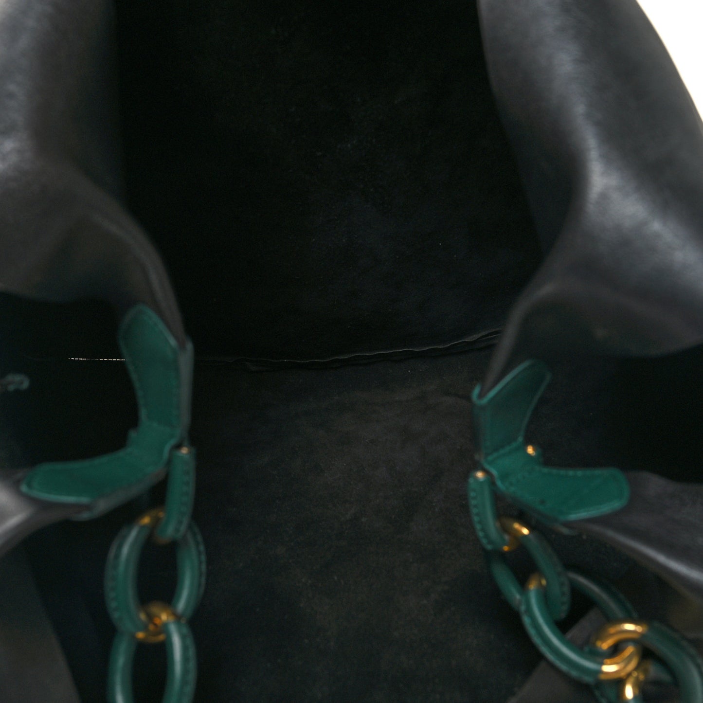 Calfskin Medium Two Tone Shopper Racing Green