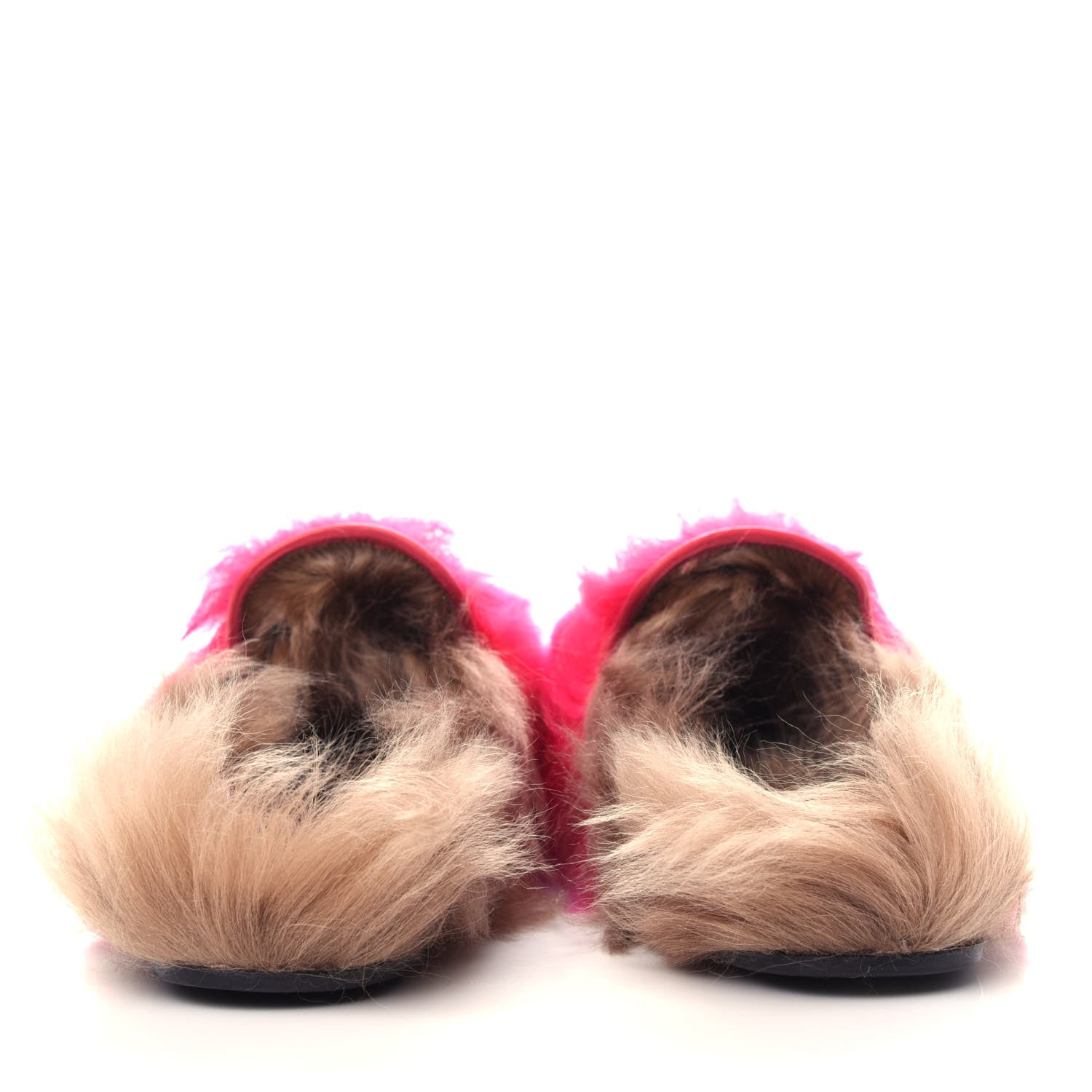 Gucci Merino Wool Womens Princetown Slippers 38 Raspberry Lipstick Natural 7 of 10