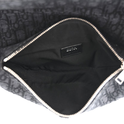 Christian Dior Oblique Mens Saddle Bag Black Blue 5 of 11