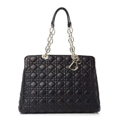 Christian Dior Lambskin Cannage Large Dior Soft Shopping Tote Black 1 of 9