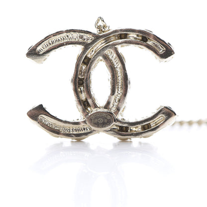 Chanel Crystal Pearl Dazzling Domino Drop Earrings Matte Gold 4 of 5