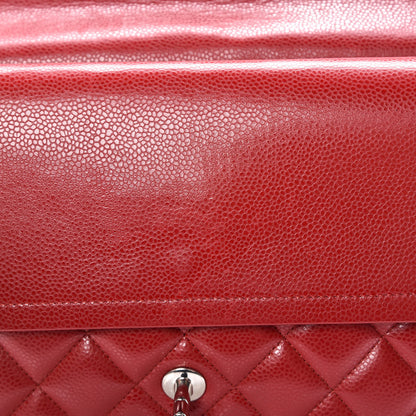 Chanel Caviar Quilted Jumbo Double Flap Red 12 of 12