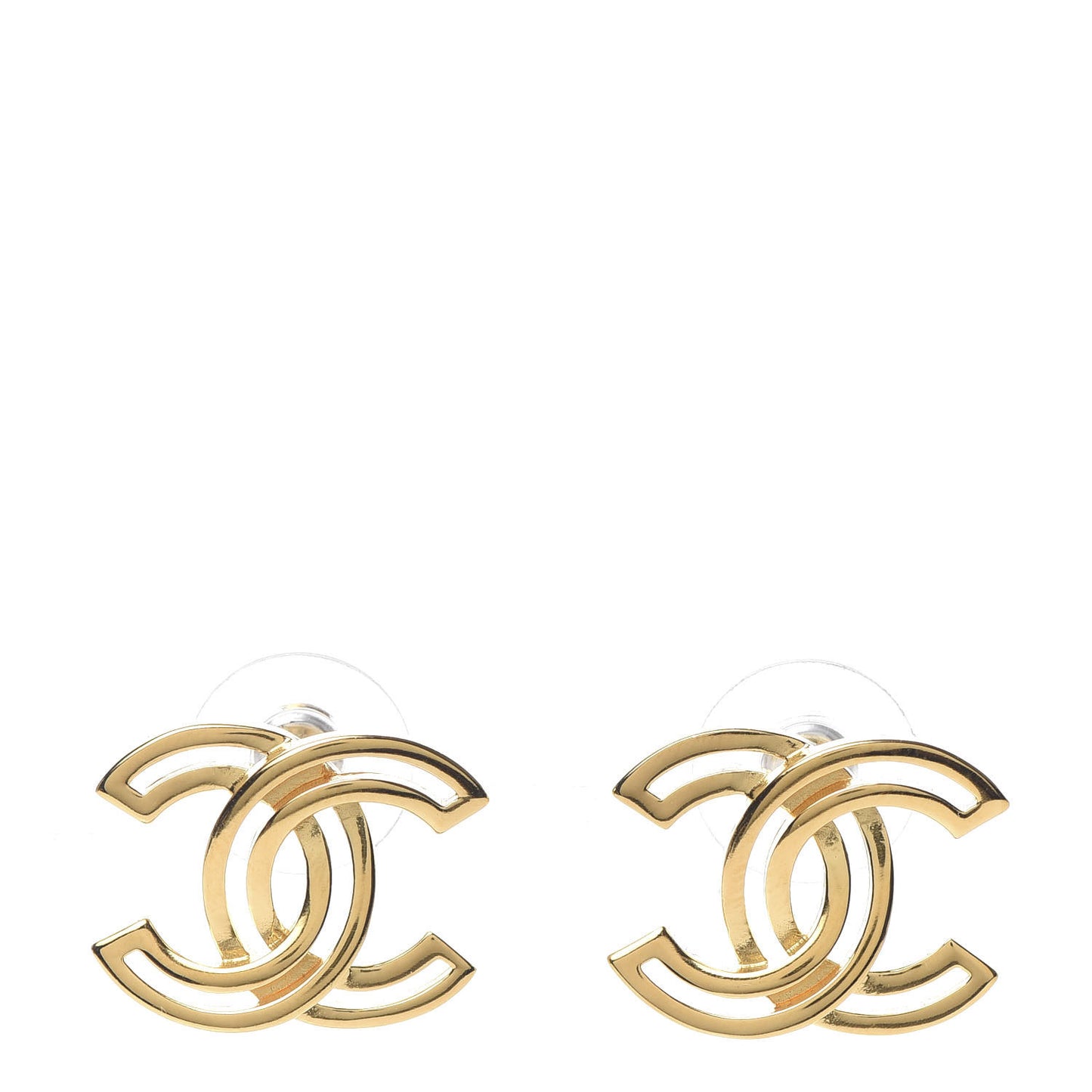 Metal Obazine CC Earrings Gold