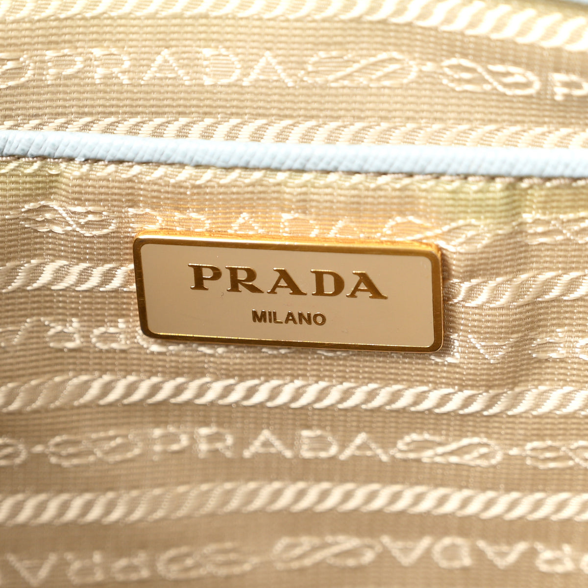 Prada Saffiano Lux Large Tote Lago 6 of 12