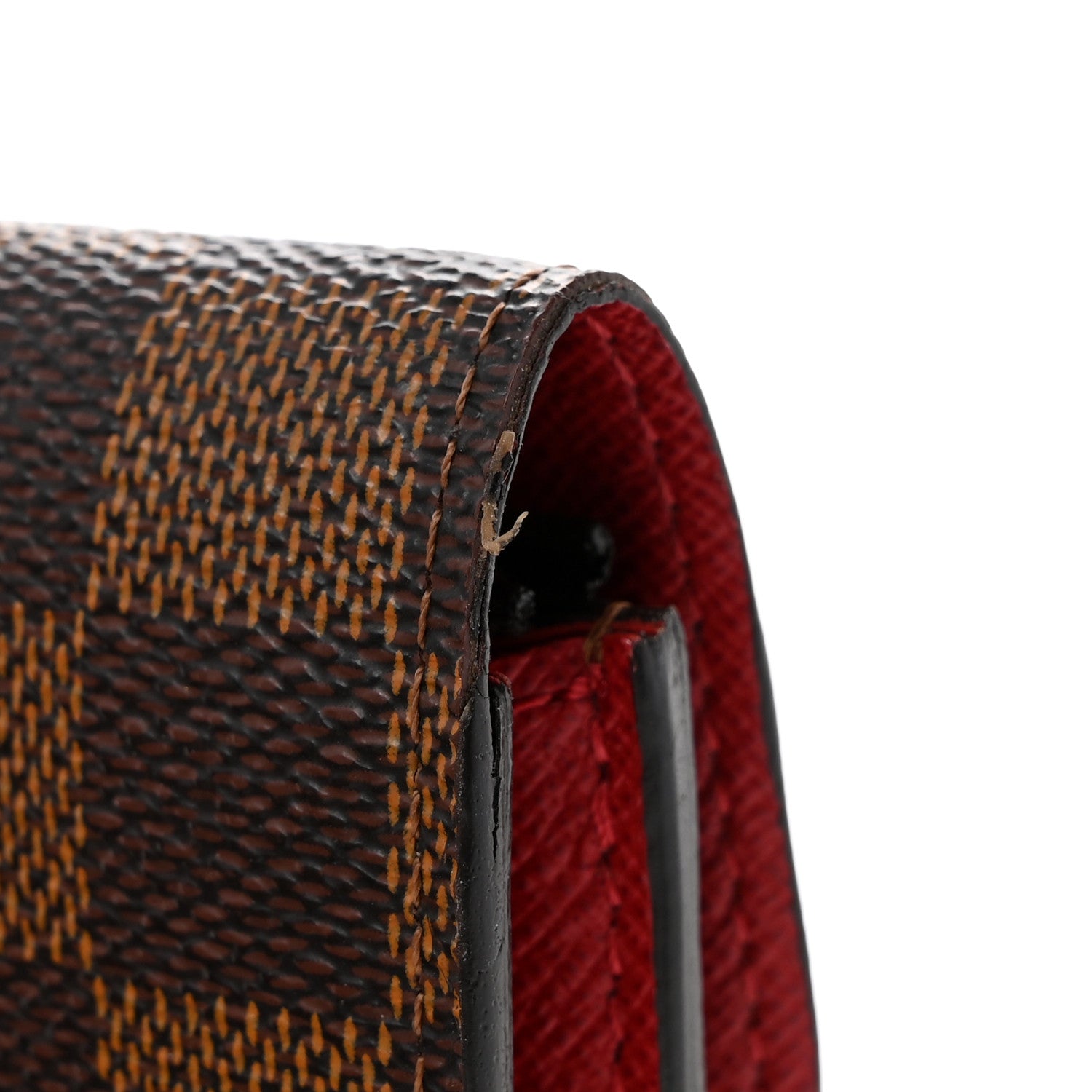Louis Vuitton Damier Ebene Emilie Wallet Red 9 of 9