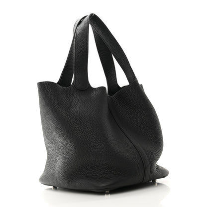 Hermes Taurillon Clemence Picotin Lock 22 MM Black 2 of 10