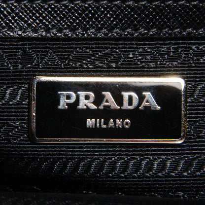 Prada Saffiano Lux Small Double Zip Tote Nero Black 7 of 10