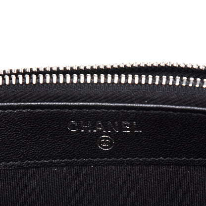 Chanel Goatskin Quilted CC Box Clutch With Chain Black 7 of 13