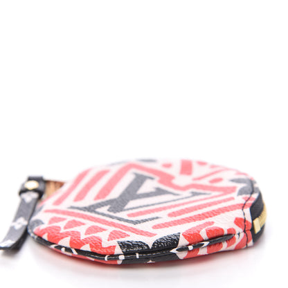 Louis Vuitton Monogram Giant Crafty Round Coin Purse Creme Rouge 8 of 10
