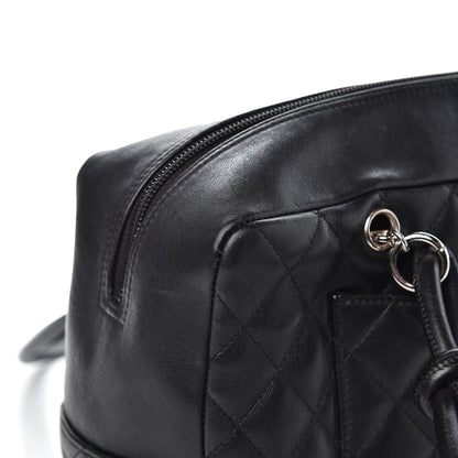 Chanel Calfskin Quilted Large Cambon Bowler Black 13 of 17