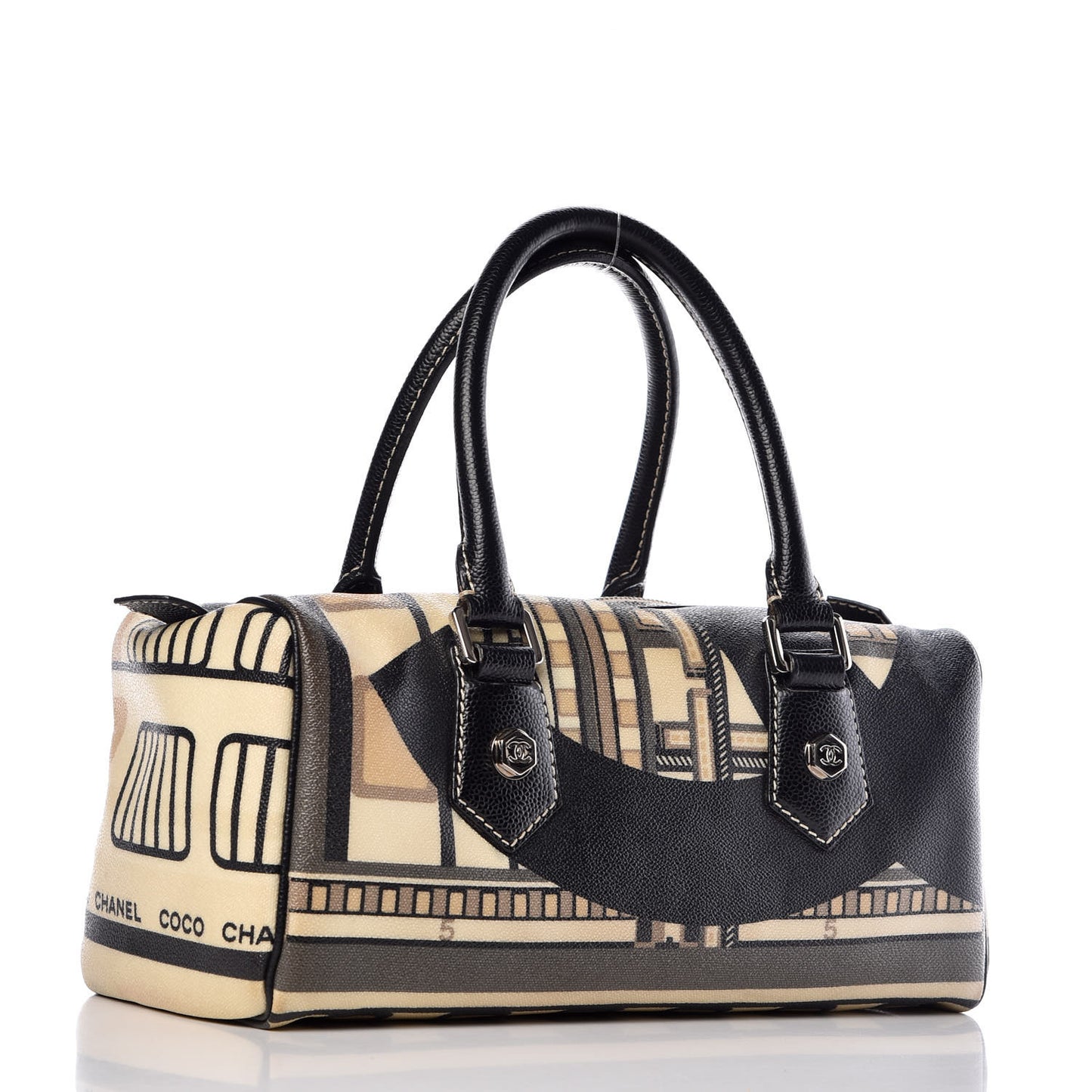 Coated Canvas Le Train Boston Bag