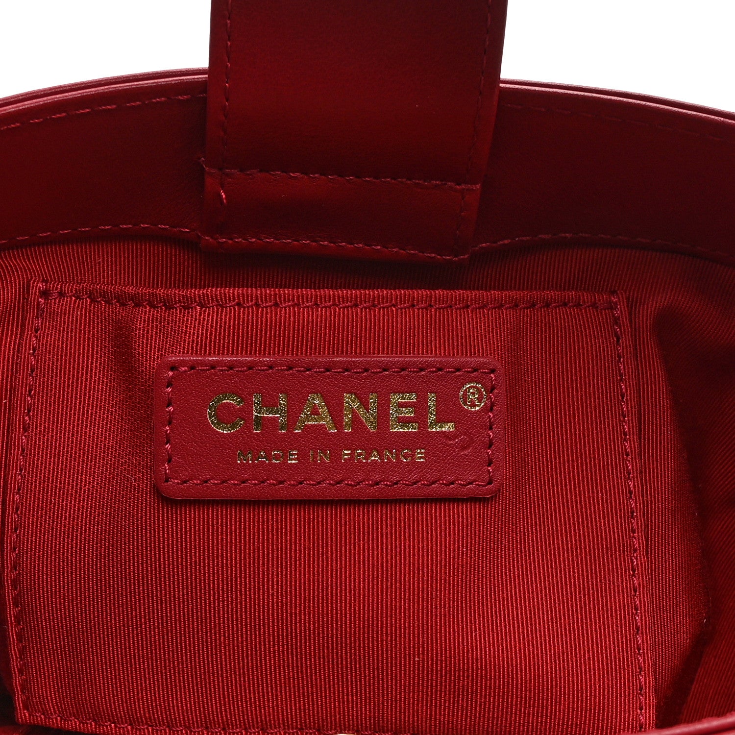 Chanel Calfskin Quilted Boy Bucket Bag Red 6 of 10