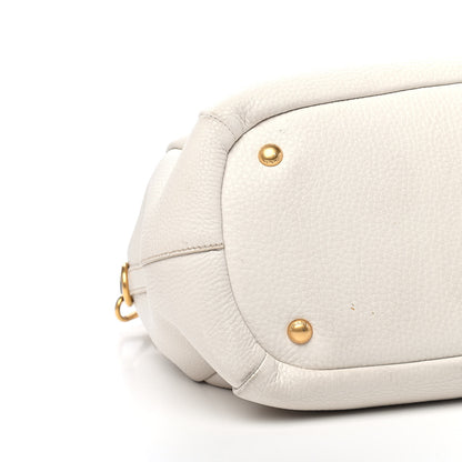 Prada Vitello Daino Shoulder Bag White 7 of 14