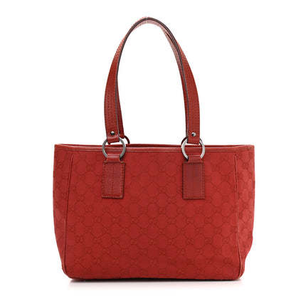 Gucci Monogram Medium Tote Red 1 of 17