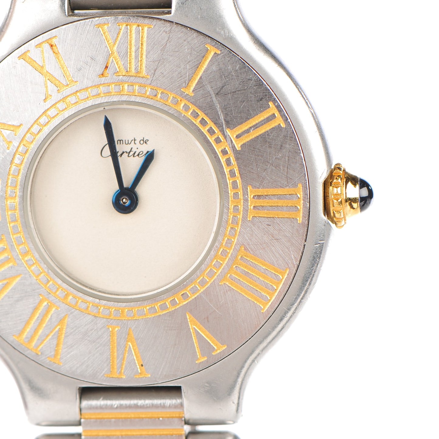 Stainless Steel 18K Yellow Gold 28mm Must De 21 Watch