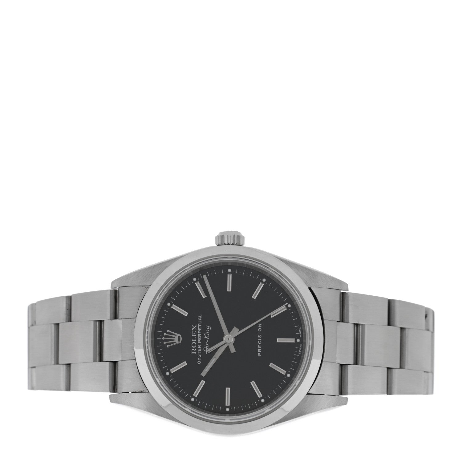 Rolex Stainless Steel 34mm Air-King Oyster Perpetual Precision Watch Black 14000M 2 of 4