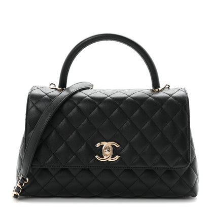 Chanel Caviar Quilted Small Coco Handle Flap Black 1 of 10