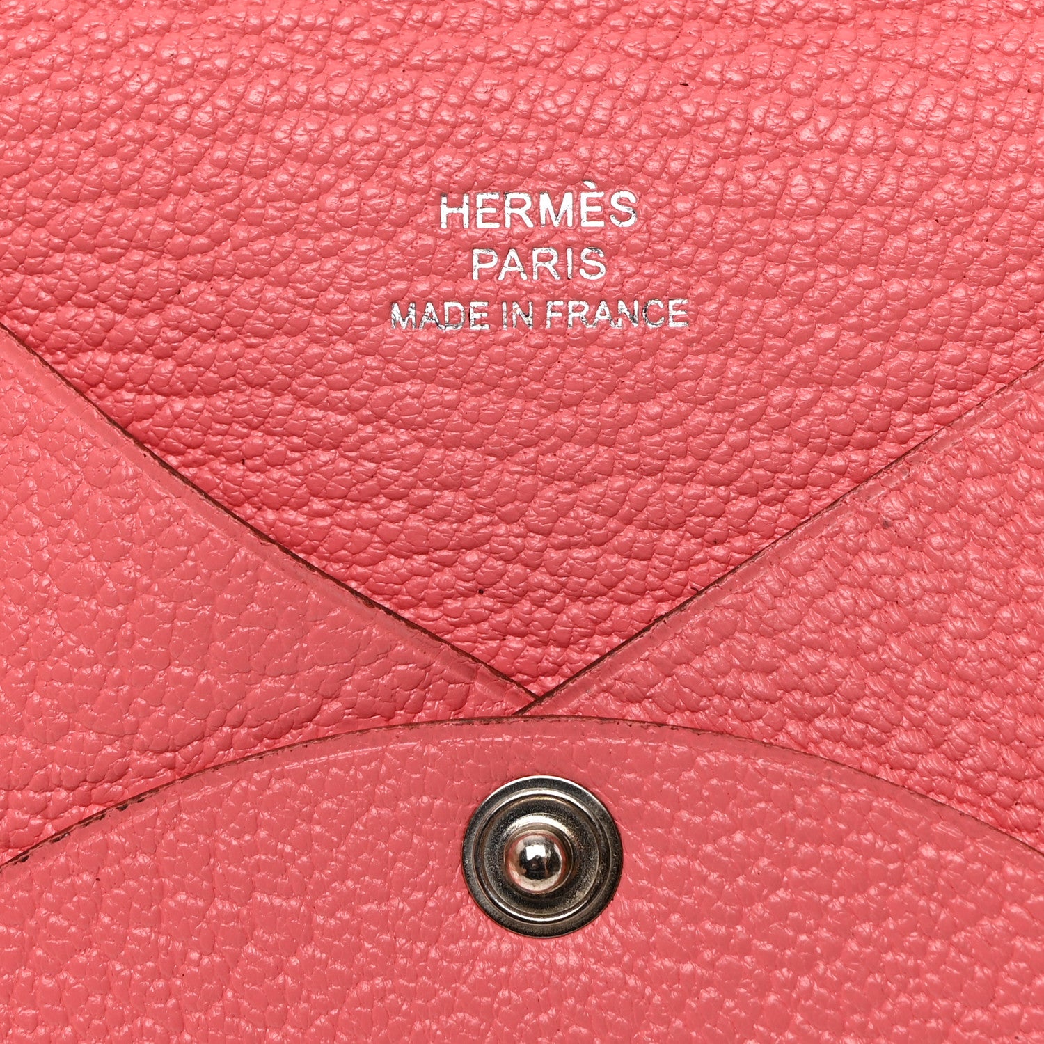 Hermes Chevre Mysore Calvi Card Case Rose Azalee 6 of 8