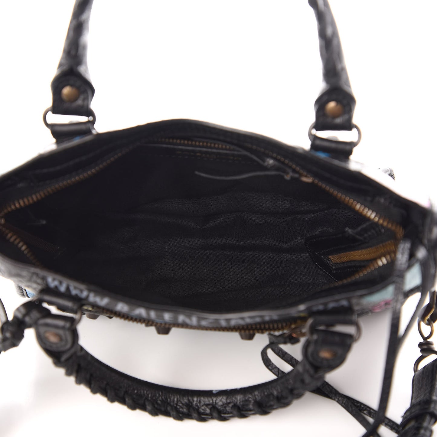 Agneau Arena Graffiti All Over Classic Hardware Mini City Black Multicolor