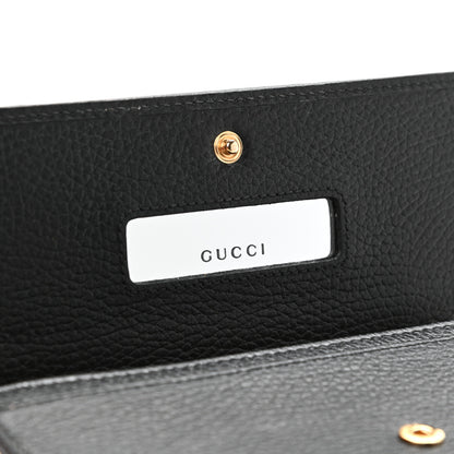 Gucci Calfskin Petite GG Marmont Wallet Chain Bag Black 5 of 10