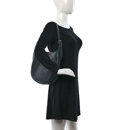 Celine Calfskin Triomphe Heloise Shoulder Bag Slate Grey 2 of 7