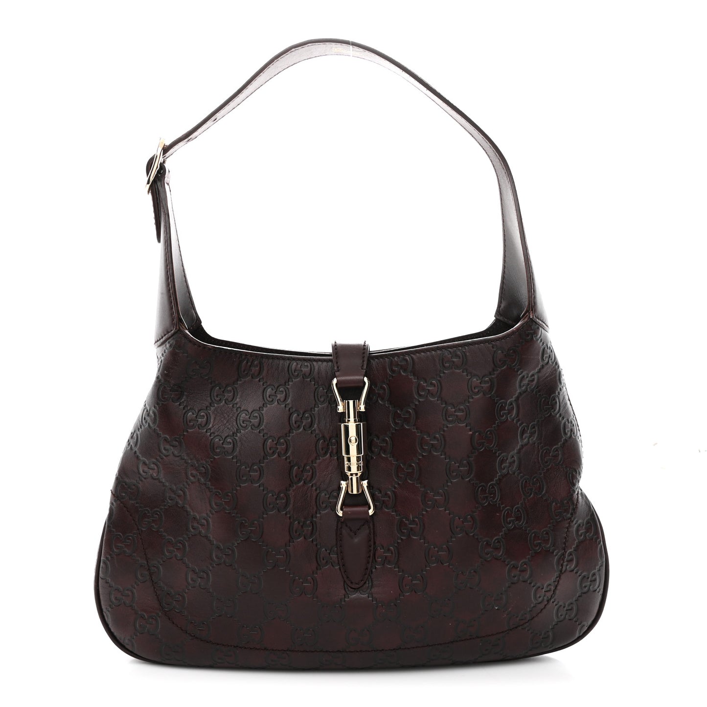 Guccissima Small Jackie O Hobo Chocolate