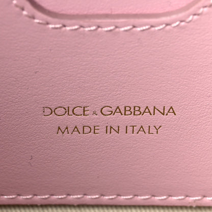 Dolce & Gabbana Wicker Calfskin Canvas Printed La Dolce Vita Bucket Bag Rosa 6 of 7