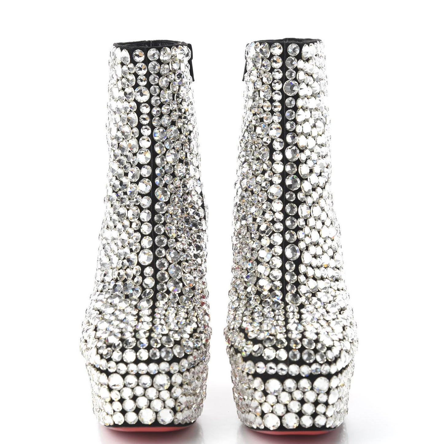 Veau Velours Strass Roxxxy 110 Ankle Boots 39.5 Crystal