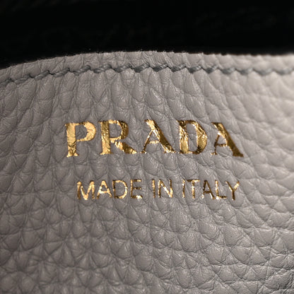 Prada Vitello Daino Soft Mini Hobo Messenger Bag Granite Gray 6 of 12