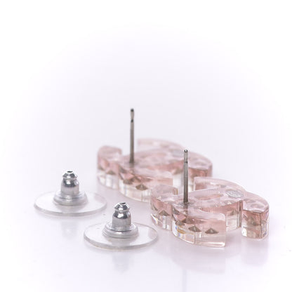Chanel Crystal Resin CC Logo Earrings 3 of 4