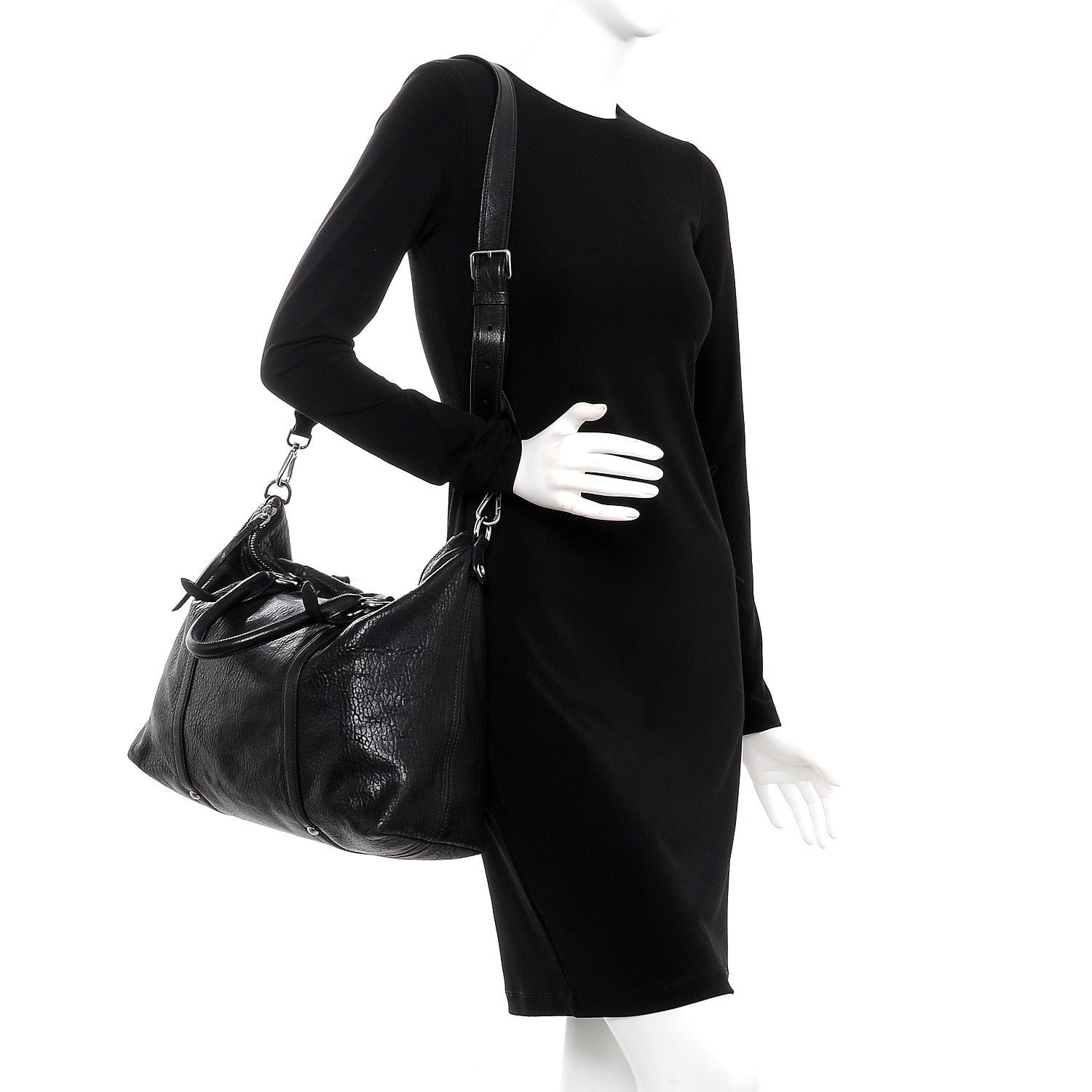 Miu Miu Goatskin Madras Convertible Tote Nero Black 2 of 15