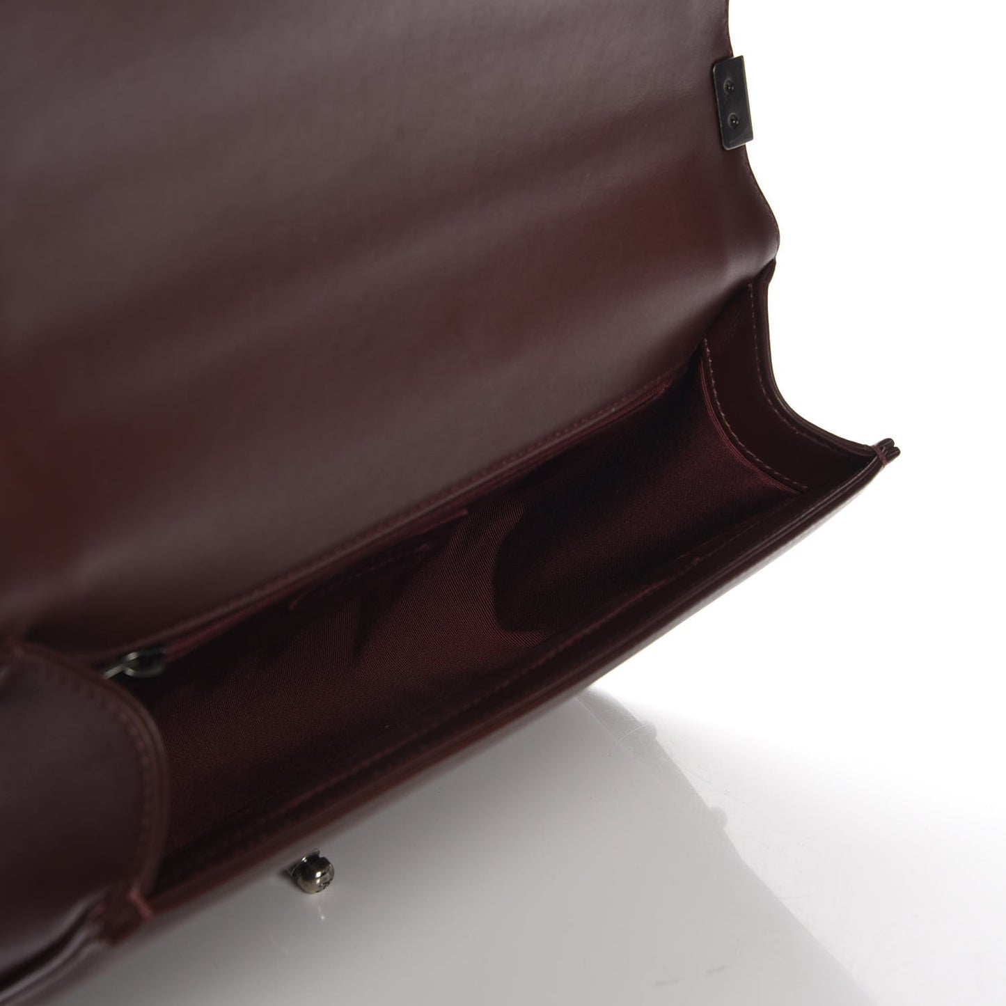 Calfskin Chevron Quilted New Medium Boy Flap Burgundy