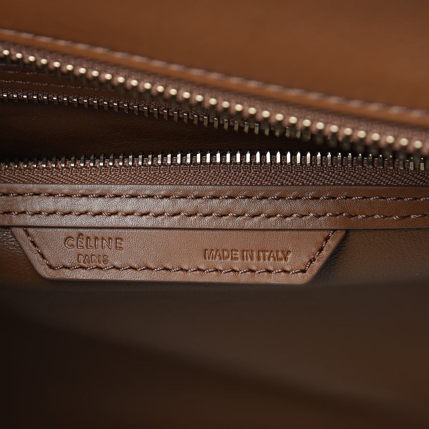 Smooth Calfskin Mini Tri-Color Luggage Brown