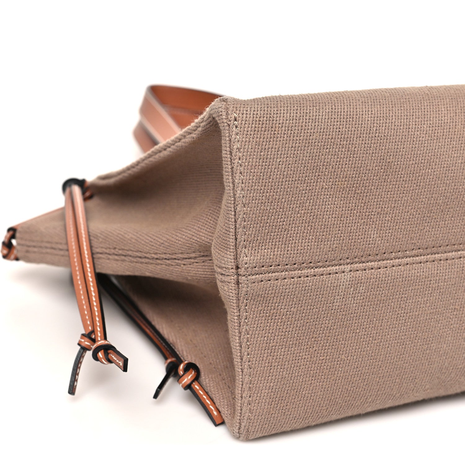Loewe Canvas Calfskin Cushion Tote Taupe 8 of 10