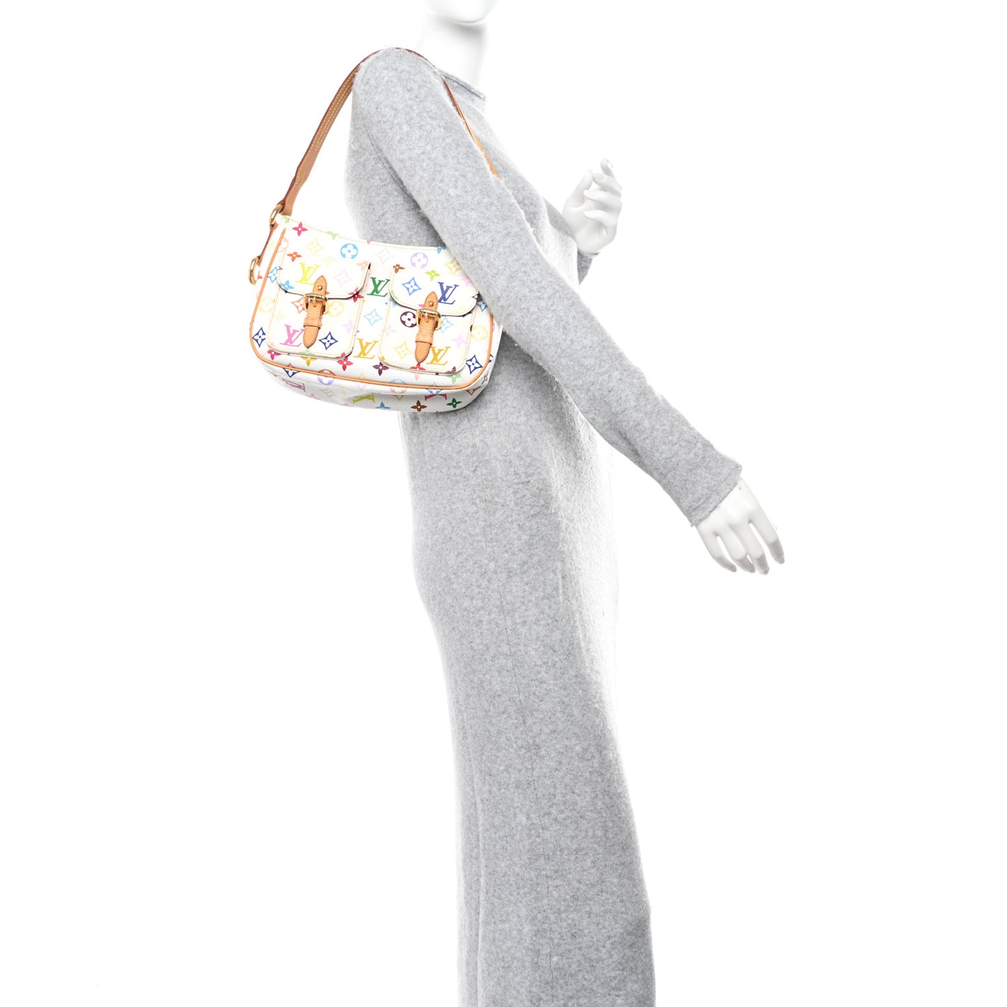 LOUIS VUITTON Monogram Multicolor Lodge PM White